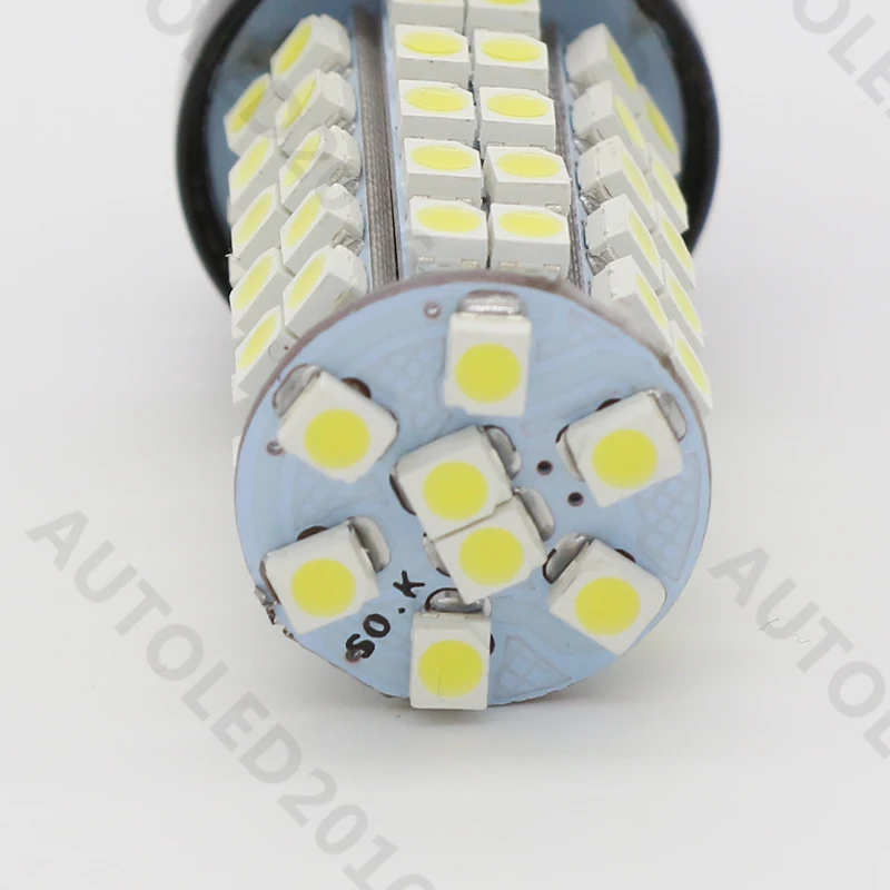 10 шт. 3157 T25 светодиодный 68 SMD 3528 Светодиодный белый сигнальный светильник лампы