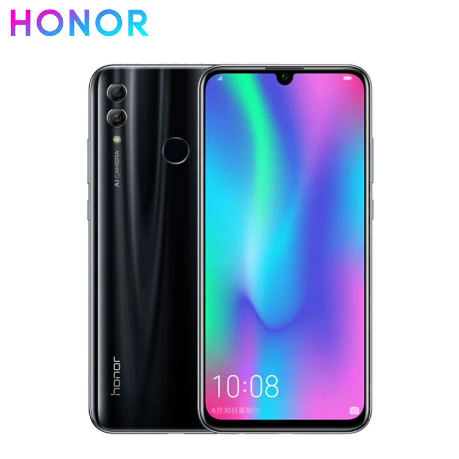 honor 10 lite, сеть 4G LTE, мобильный телефон, 6,2" 6 ГБ Оперативная память 64/128 ГБ Встроенная память Kirin 710 Octa Core Android 9,0 2340X1080px двойные задние Камера