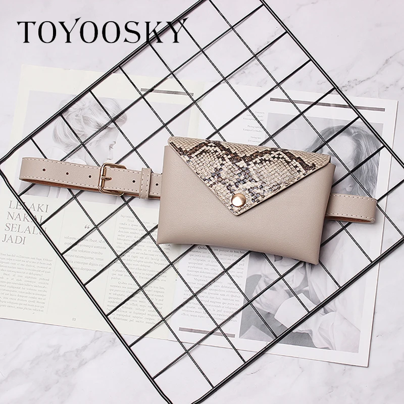 Брендовые дизайнерские поясные сумки TOYOOSKY со змеиным тиснением модная