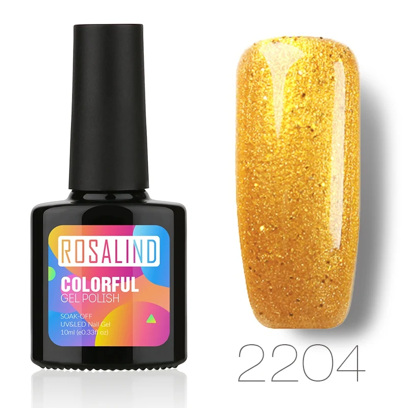 2204 ROSALIND Гель-лак для ногтей Зеленый Бриллиант Лак для ногтей замачиваемый Гель-лак УФ светодиодный лак для ногтей полустойкий - Цвет: 2204
