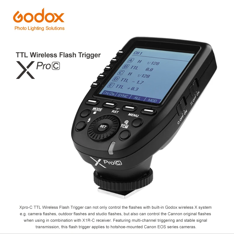 UK Stock Godox Xpro 2 4G TTL беспроводной передатчик Flash Trigger для Canon Nikon Sony Olympus Fuji Camera