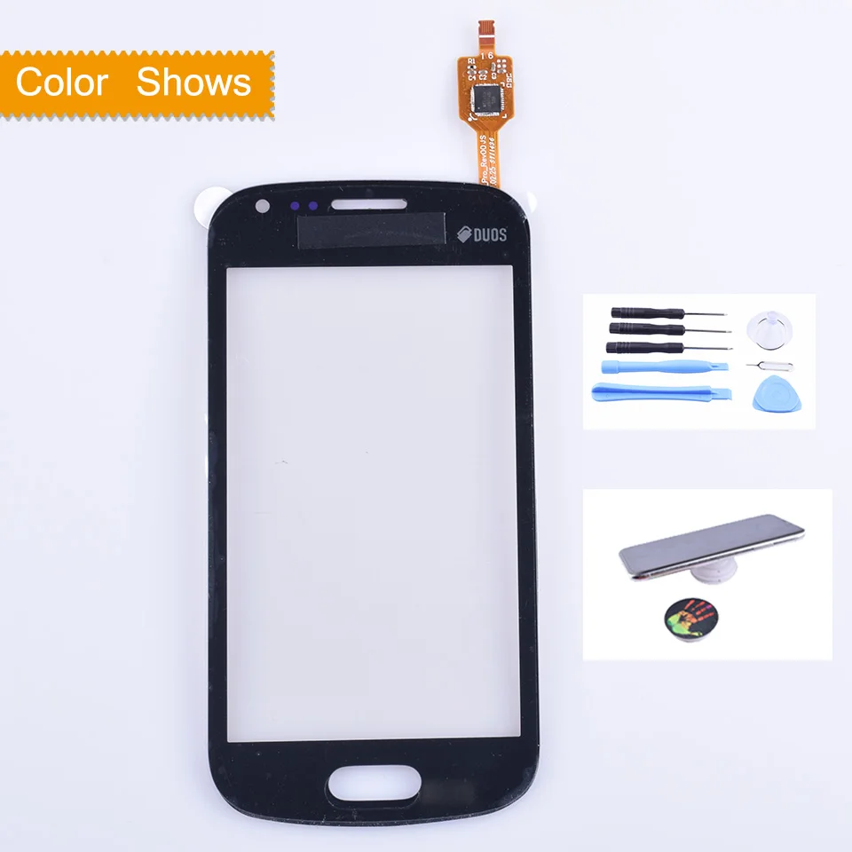 black with gift Для samsung Galaxy Trend DUOS S7560 S7562 GT-S7562 7562 7560 сенсорный экран Сенсорная панель дигитайзер Передний сенсорный экран без ЖК-дисплея - Цвет: black with gift