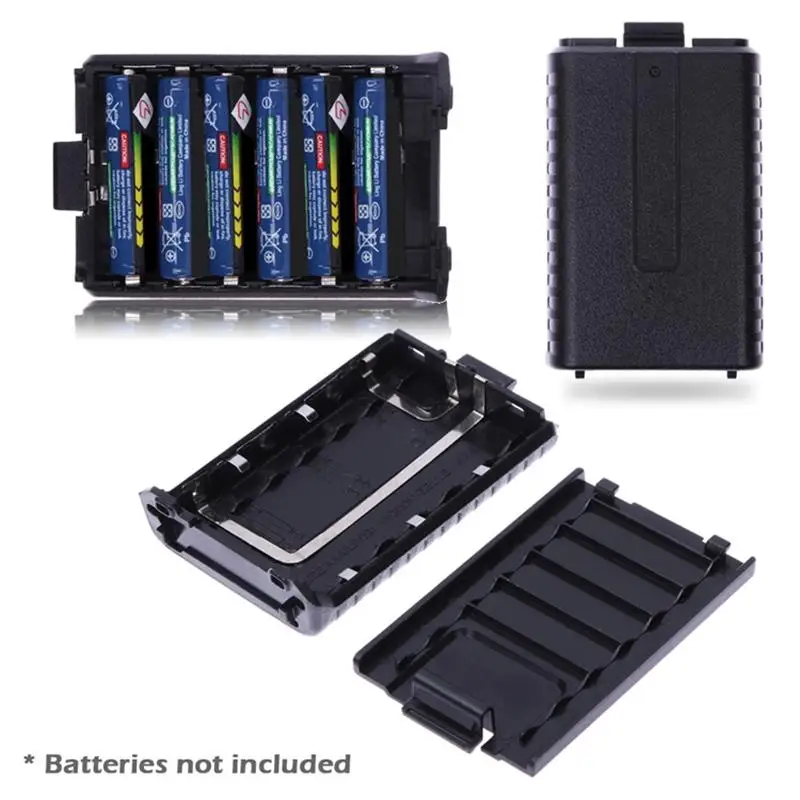 Чехол для аккумулятора EastVita BAOFENG UV-5R 5RA 5RB 5RC 5RD 5RE + может содержать 6 батарей AAA (не