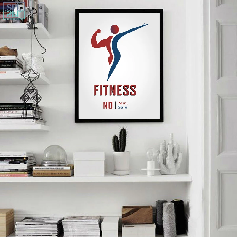 SPLSPL Фитнес без боли усиления Холст плакат искусство печать настенные картинки
