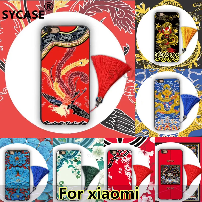 Чехол SY в китайском стиле для Xiaomi mi 8 5X 6X x 2 2S Red 4X Note5 чехол с изображением Феникса