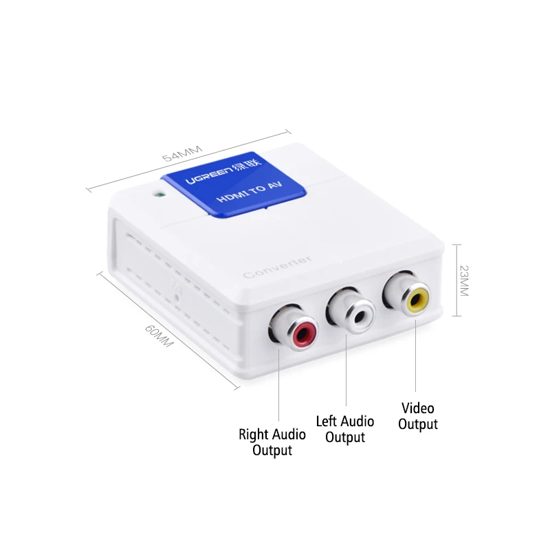 Ugreen 1080P HDMI Совместимость с RCA Аудио Видео AV CVBS адаптер Поддержка HD Для 3RCa конвертер