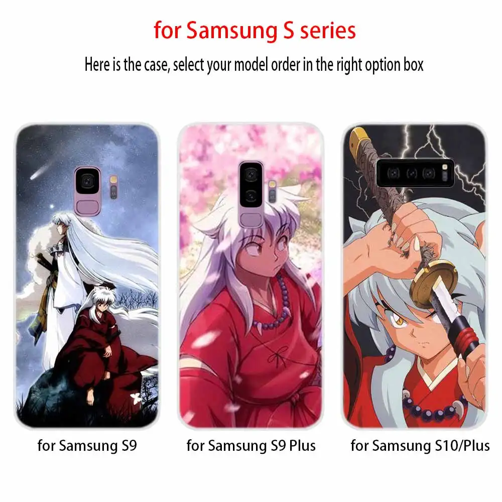 Чехол для телефона с рисунком Samsung Galaxy S8 S9 S10 S20 S21 Plus Cover S10E S7 Edge Uitra anime Inuyasha