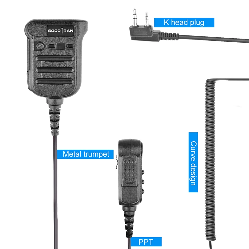 

K plug SOCOTRAN рация, микрофон, микрофон, ручной плечевой микрофон для Socotran SC-308 SC-508 SC-600 (RSM-K03) рация