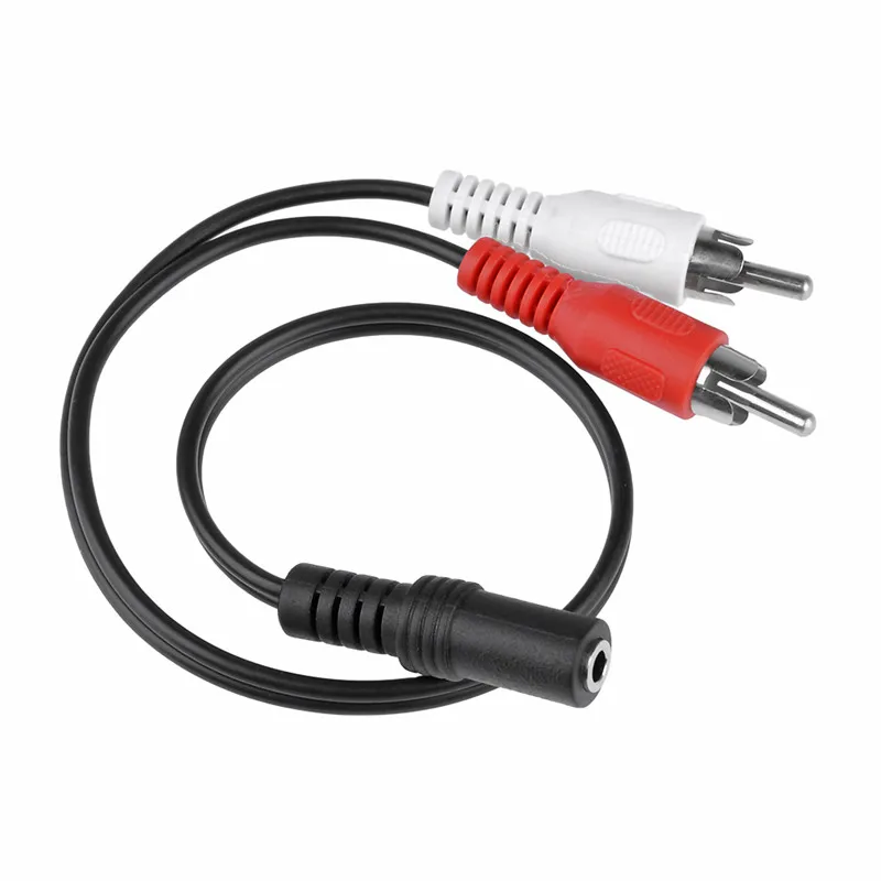 3,5 мм 3,5 разъем к 2 Phono RCA акустический кабель штекер Y сплиттер адаптер