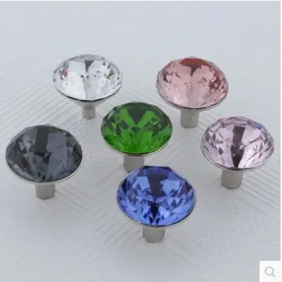 Модные роскошные стеклянные Хрустальные Ручки для ящика алмазные ручки шкафа