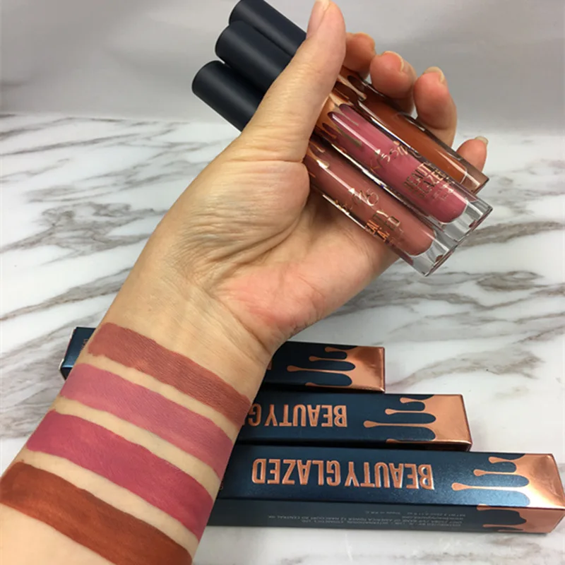 BEAUTY GLAZED 6 шт./компл. Матовая жидкая губная помада блеск для губ высокое качество длинный, Длительное Действие, блеск для губ, оттенок Водонепроницаемый губы телесного цвета инструменты для макияжа