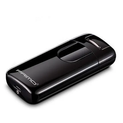 Бежевый Новая сенсорная сигарета с зарядкой от USB Зажигалка Ветрозащитная беспламенная двойная дуговая Зажигалка высокого класса подарочная коробка - Цвет: Бежевый