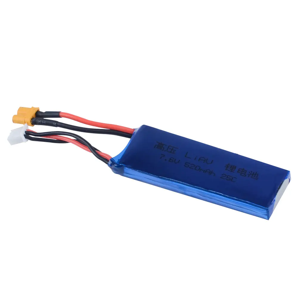 2 шт. аккумуляторная батарея ZDF Lipo 520 мАч 7 6 В макс. 8 25C 2S HV 4 35 в разъем XT30 для RC FPV Drone