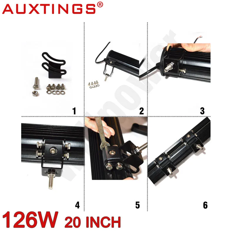 Auxtings 126 Вт 20 дюймов ATV UTV комбинированный луч с двумя рядами CE RoHS 4x4 внедорожный