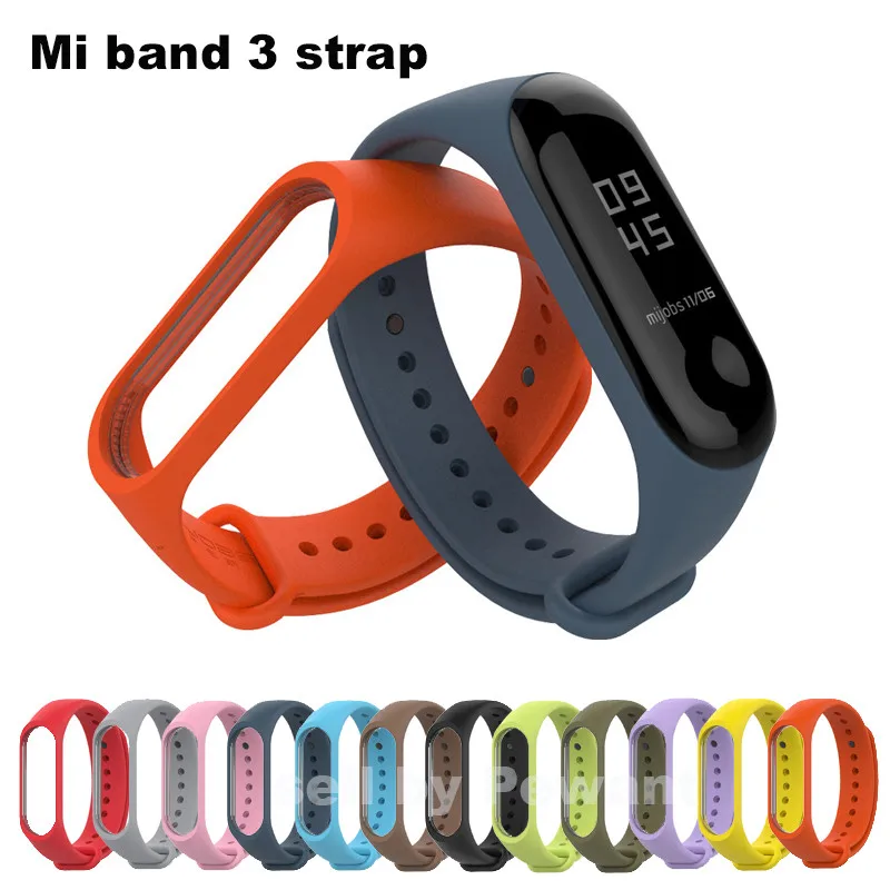 Предпродажа Mi Band 3 браслет Цветной силиконовый ремешок Браслет сменный смарт для