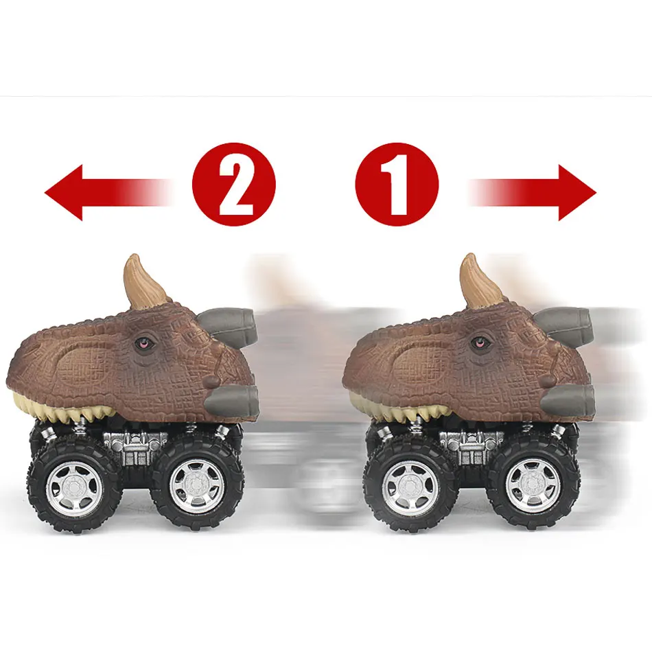 HUIQIBAO TOYS 1 упаковка мультяшный динозавр потяните назад автомобили Diecasts