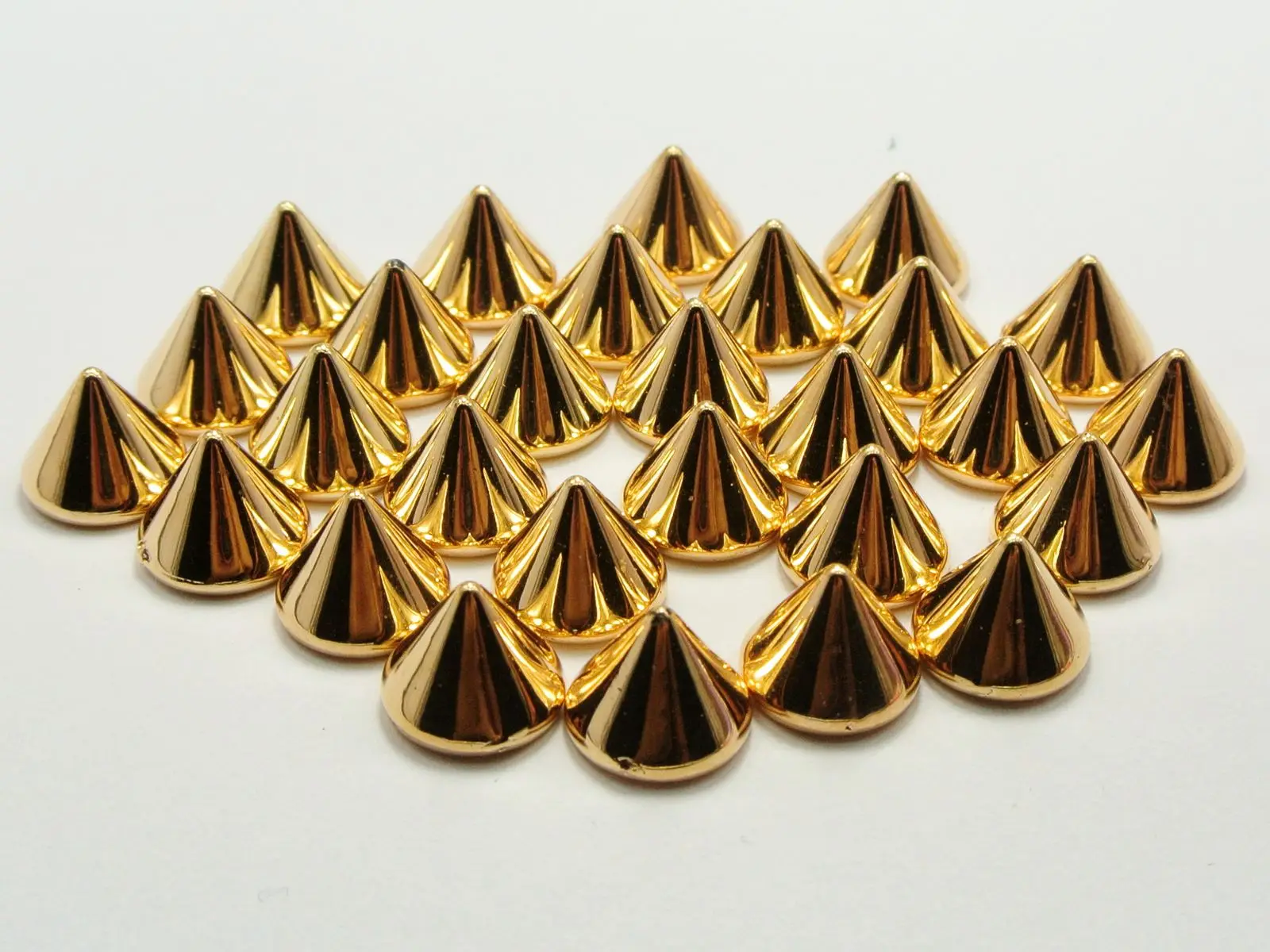 100 золотых тонов металлический рок панк шип Заклепки Акриловые конические