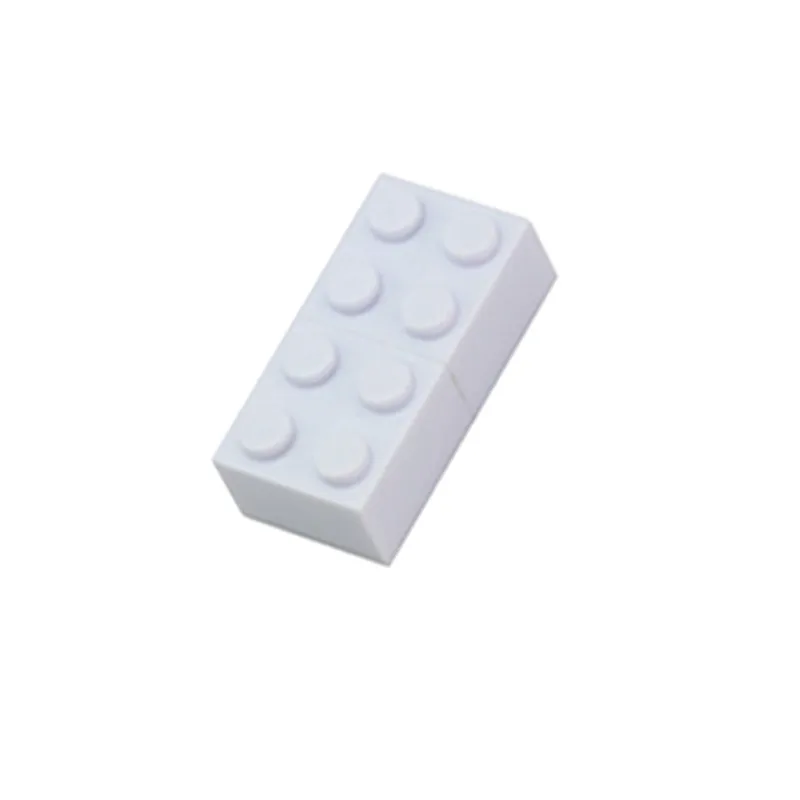 white Флеш-накопитель, строительные блоки, usb флеш-накопитель, 4 ГБ, 8 ГБ, 16 ГБ, 32 ГБ, 64 ГБ, 128 ГБ, игрушка, кирпичная память, usb флешка, креативный подарок, флешка - Цвет: white