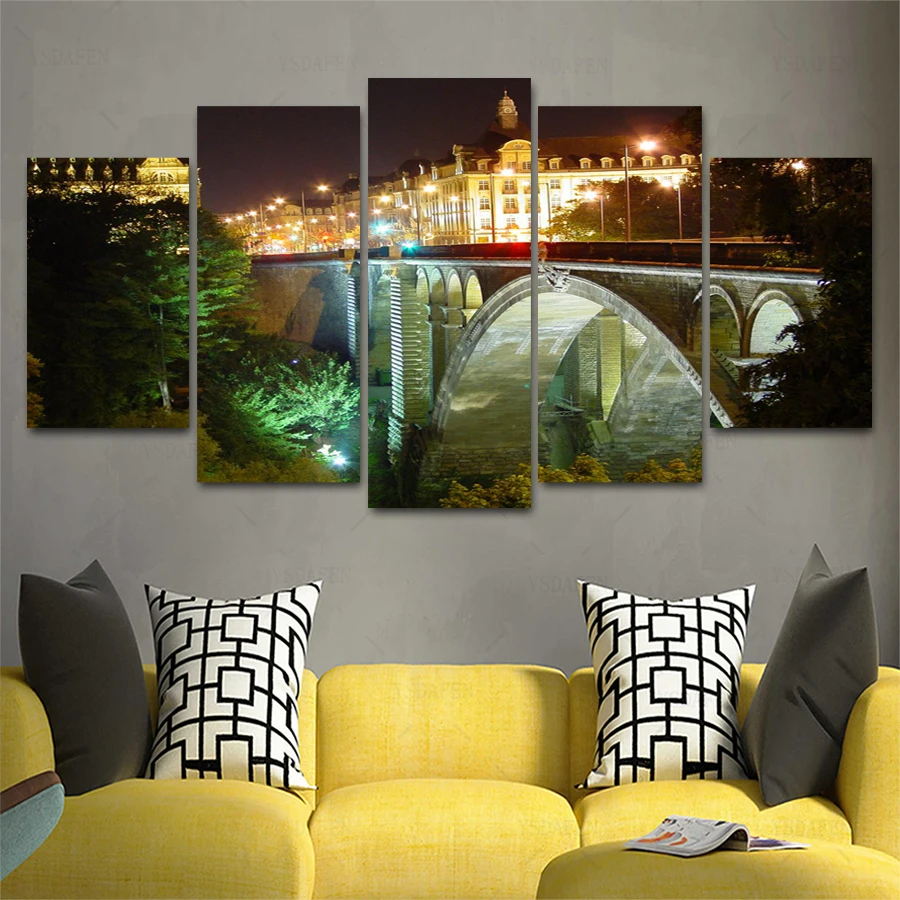 

HD print olieverf Film modulaire foto Scenery poster kind room decor woondecoratie 5 stks canvas art z525