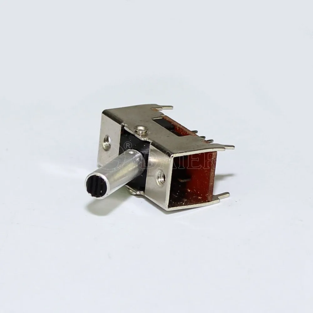 10 шт. DPDT 6PIN вкл. ВКЛ. металлический скользящий переключатель 50mA двухполюсный