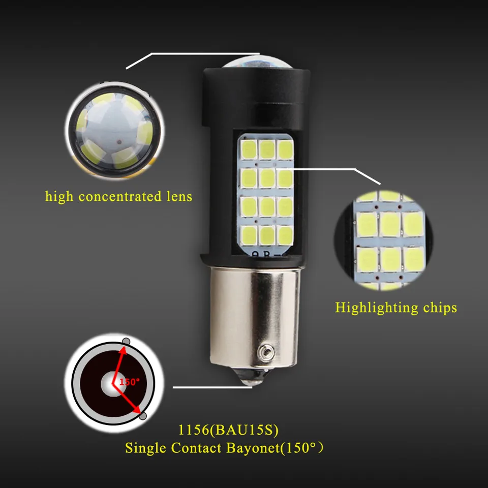 1 шт. стоп сигналы 1156 2835 42SMD Автомобильный светодиодный лампы для передние