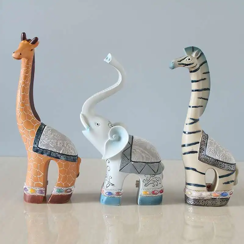 Полимерная статуя животного BUF домашнее украшение фигурка талисмана оленя