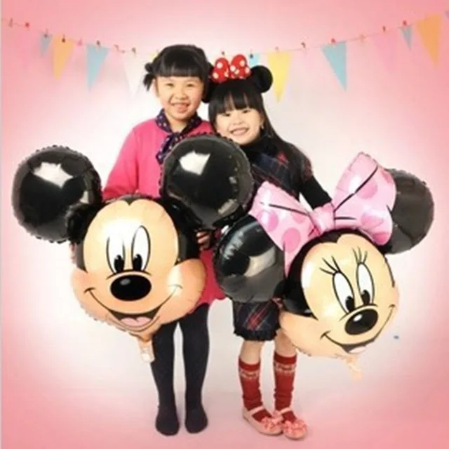50 шт. 78*65 см Алюминий надувные шары Mickey Minnie головка фольгированный шарик, мультфильмы, детские игрушки День рождения поставки Свадебные украшения