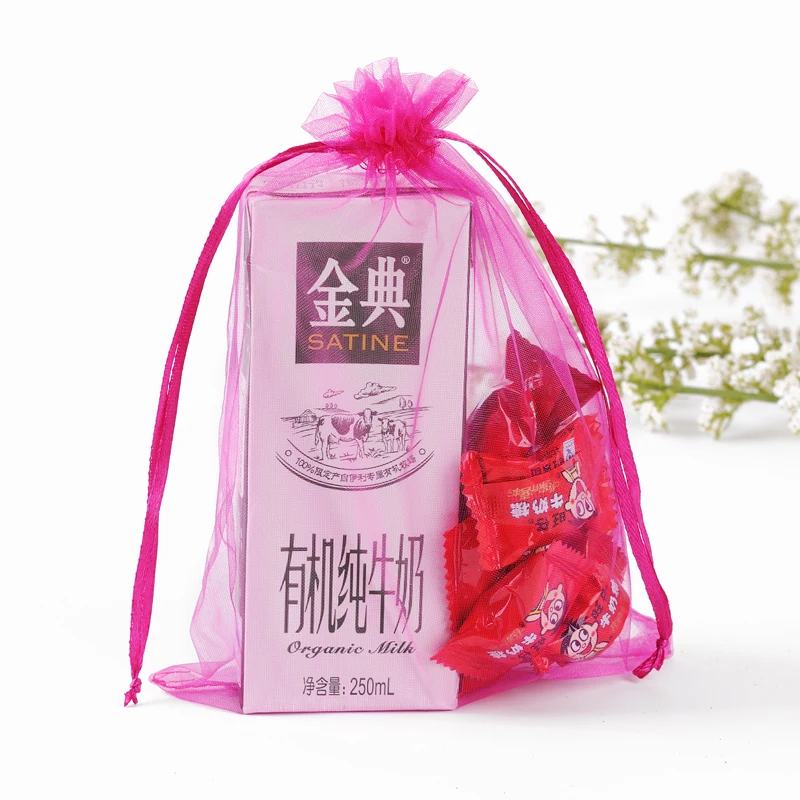bolsas de regalo Large Organza Gift Bag Hair Embalagem 30x40cm Bags Wedding Favors And Gifts Packaging Can Custom Logo | Дом и сад