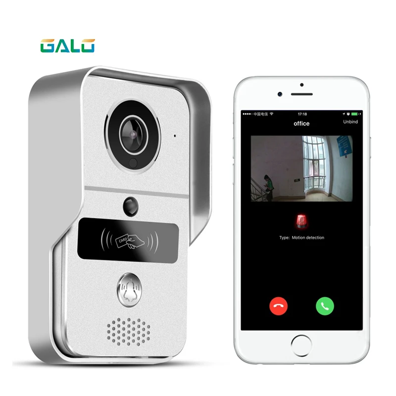 WiFi смарт Беспроводной дверной звонок безопасности HD 720P визуальное вызывное