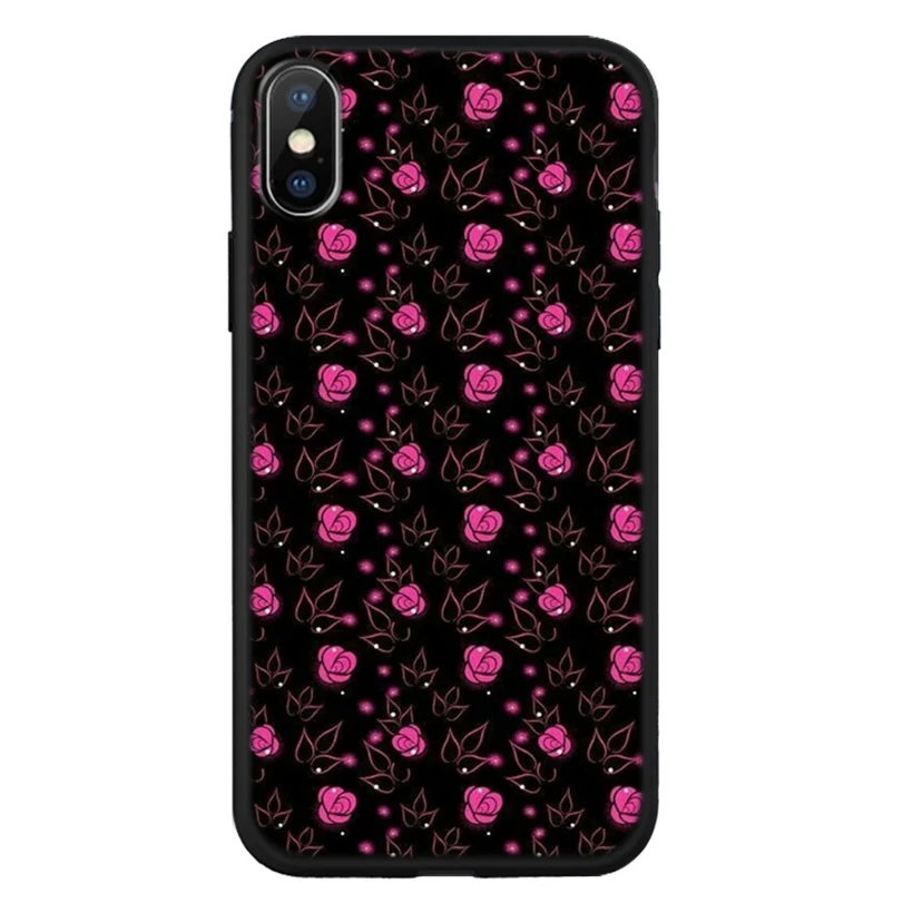 Силиконовый чехол для iPhone X XR XS 6 6S 7 8 Plus Crown Dot розовые чехлы с узором задняя крышка