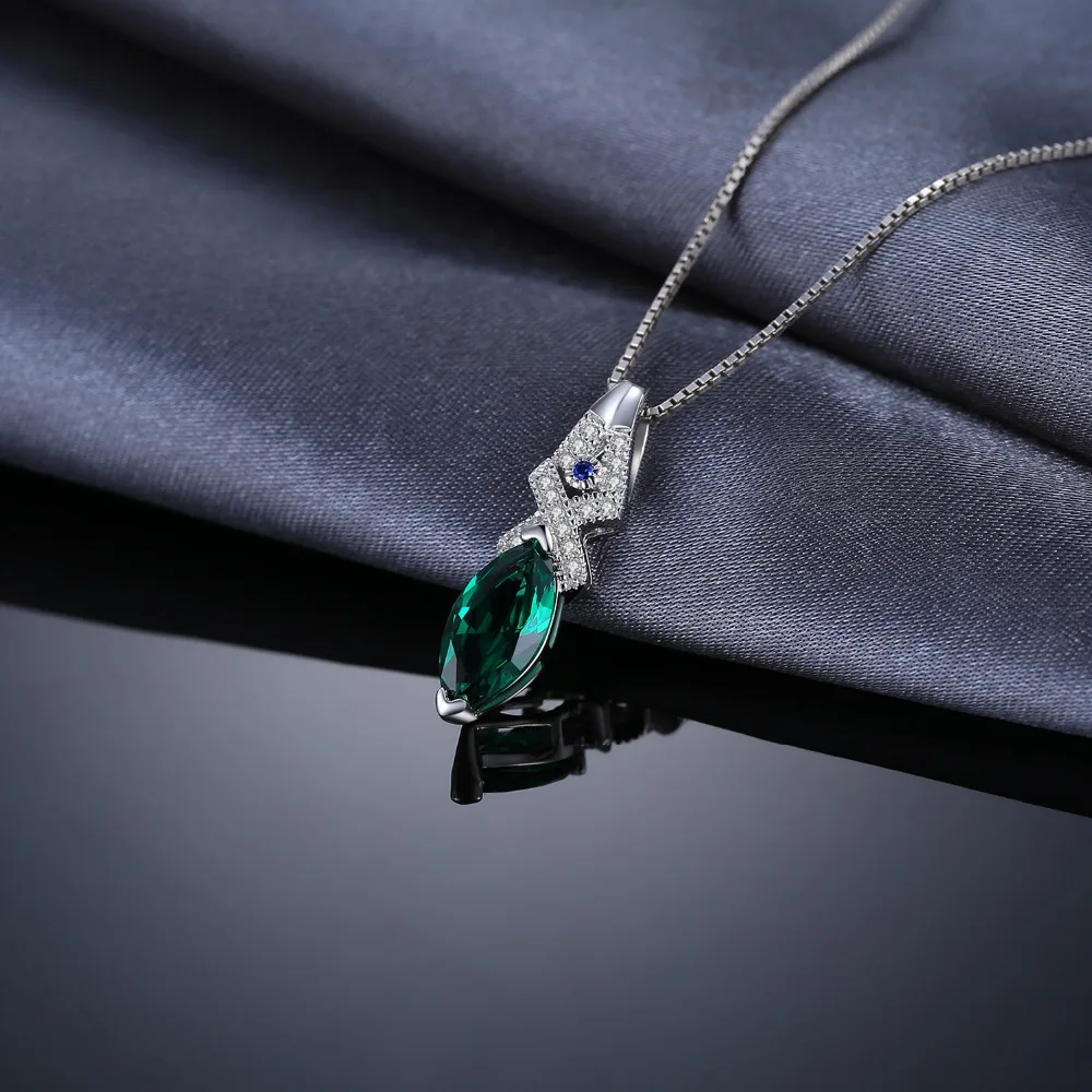 Jewelrypalace роскошные 5.45ct создана изумруд и синий шпинель ожерелья подвески 100%
