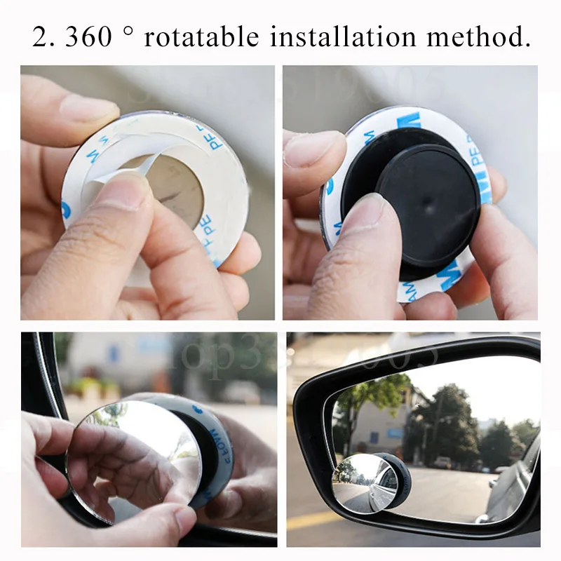 Car Rear View Mirror Auxiliary Blind Spot car Stickers For Mitsubishi asx lancer outlander 3 l200 pajero eclipse |