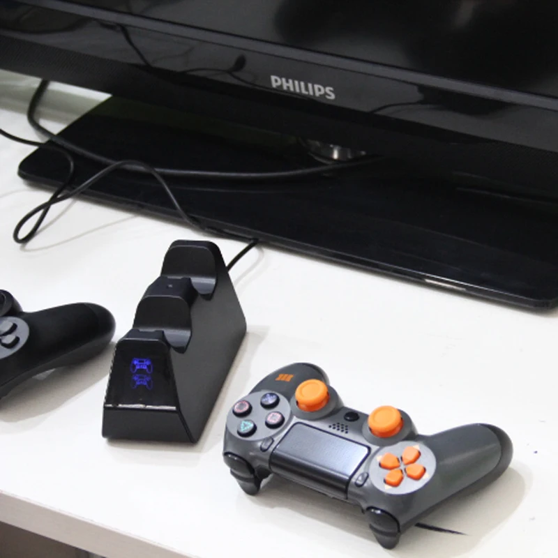 Двойная USB-зарядка для PS4 PlayStation 4 подставка джойстиков | Электроника
