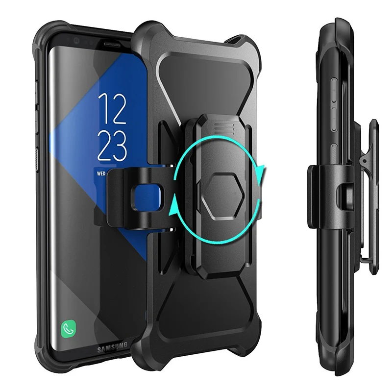Защитный чехол для телефона Samsung Galaxy S8 Note 8 мягкий силиконовый Жесткий с зажимом
