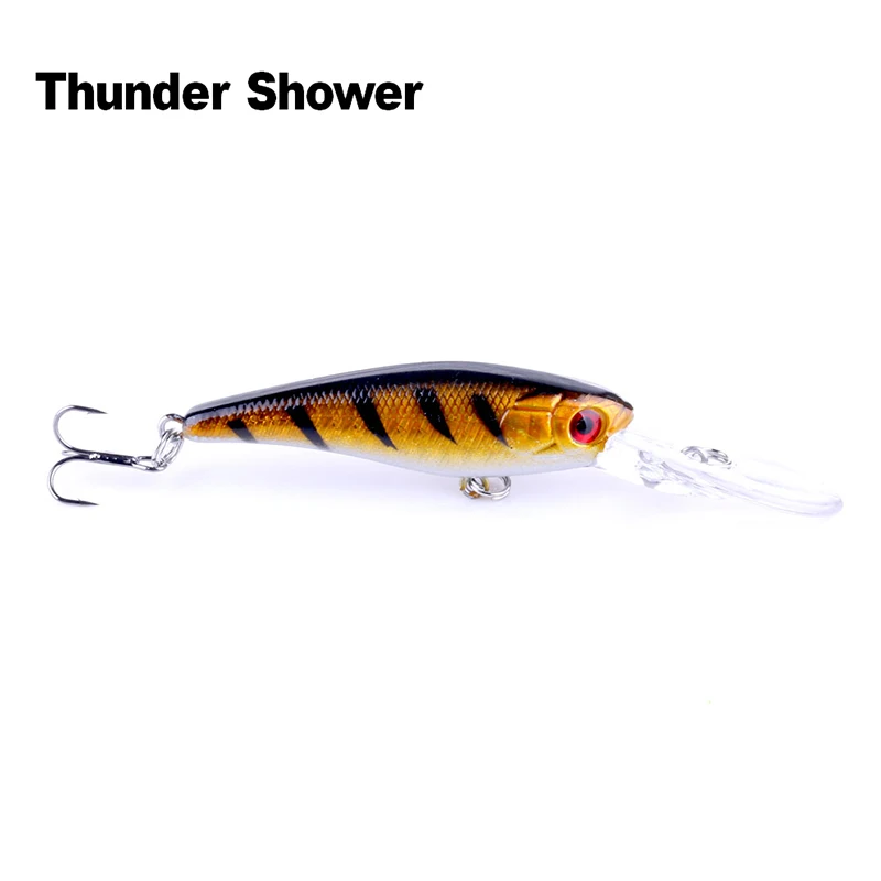 ThunderShower 1 шт. Рыболовная Приманка Minnow 95mm 8g 3D воблер с глазами воблеры