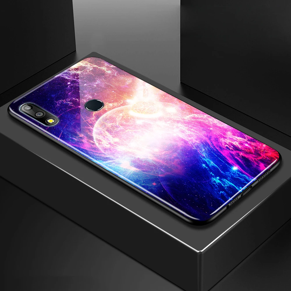 Для Asus Zenfone Max Pro M2 ZB631KL чехол из закаленного стекла с изображением планеты космос, стеклянный чехол на заднюю панель для Asus ZB631KL ZB 631KL ZB 631 KL