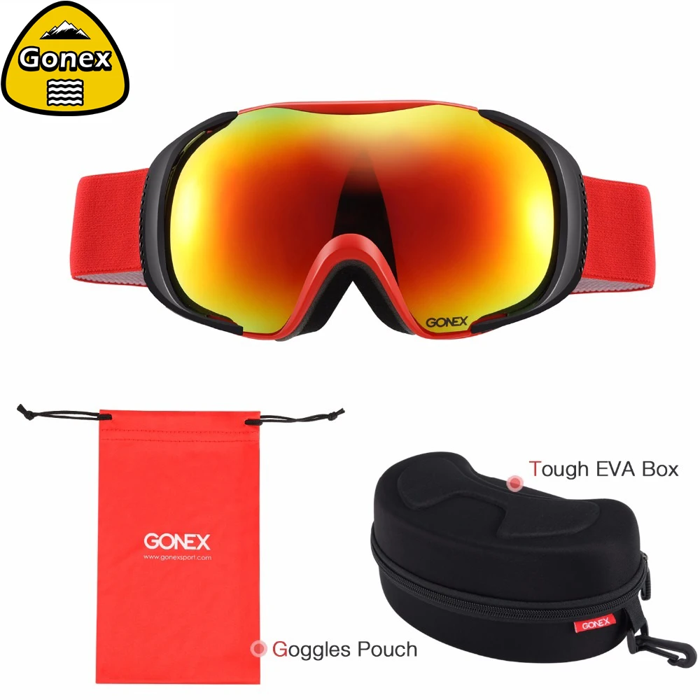 

Поляризованные лыжные очки Goenx для сноуборда, противотуманные лыжные очки с двойными линзами с защитой UV400 для мужчин и женщин, зимние спорт...