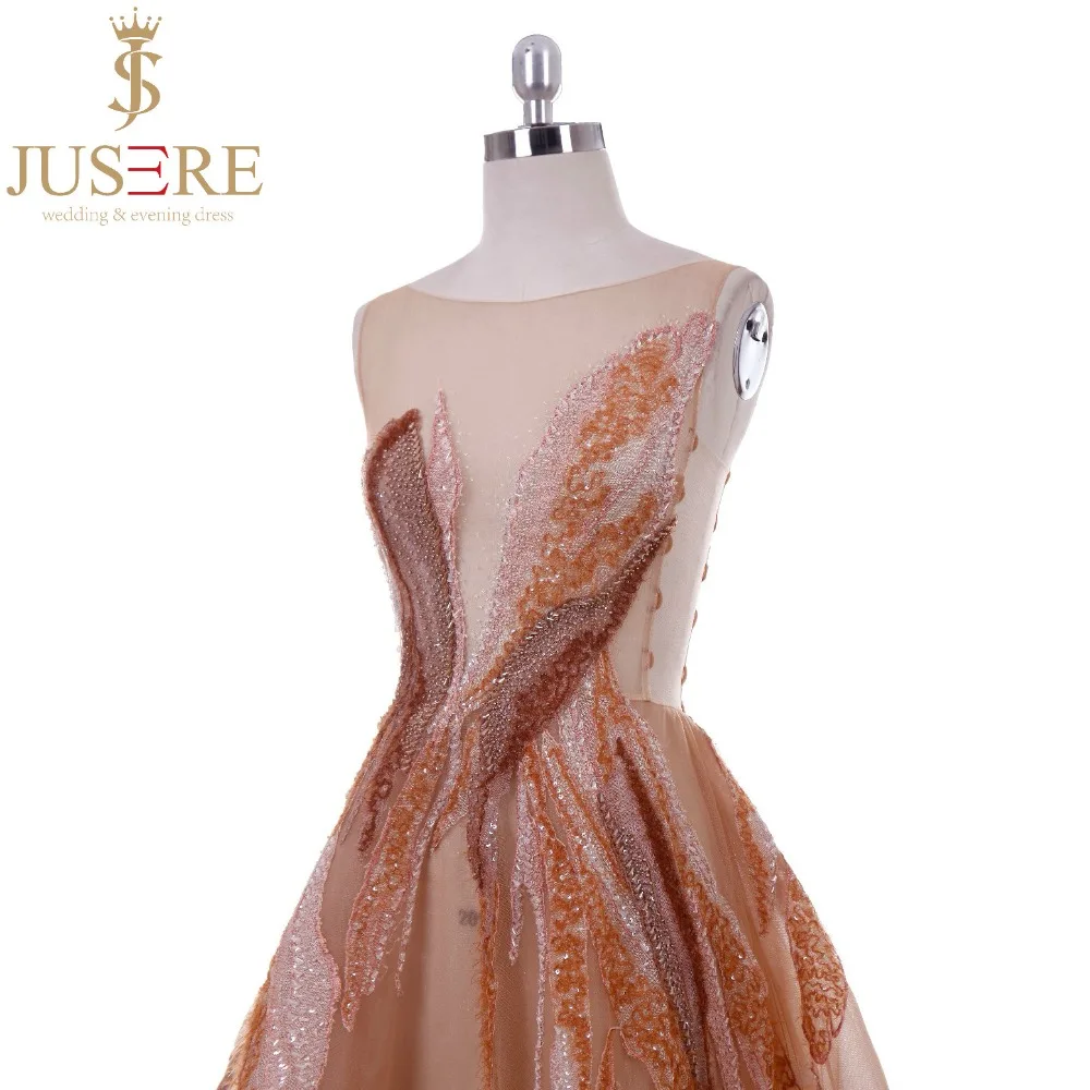 Женское вечернее платье с вышивкой Jusere Haute Couture ТРАПЕЦИЕВИДНОЕ ПЛАТЬЕ