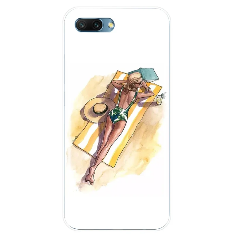 Fashion Classy Paris Girl Cover Soft Silicone TPU Phone Case For Huawei MATE 7 8 9 10 20 pro Honor V10 NOTE10 lite | Мобильные