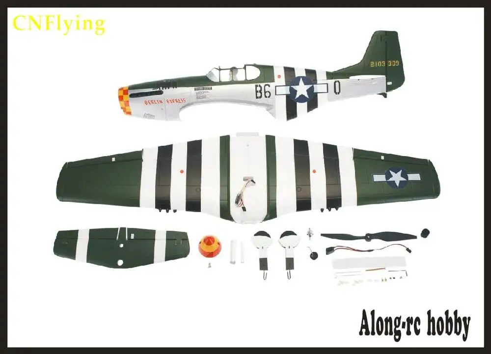 EPO самолет warII RC модель ру аэроплана хобби игрушка размах крыльев 1016 мм p-51 Р51 Мустанг истребитель(есть комплект или PNP набор - Цвет: Berlin KIT SET