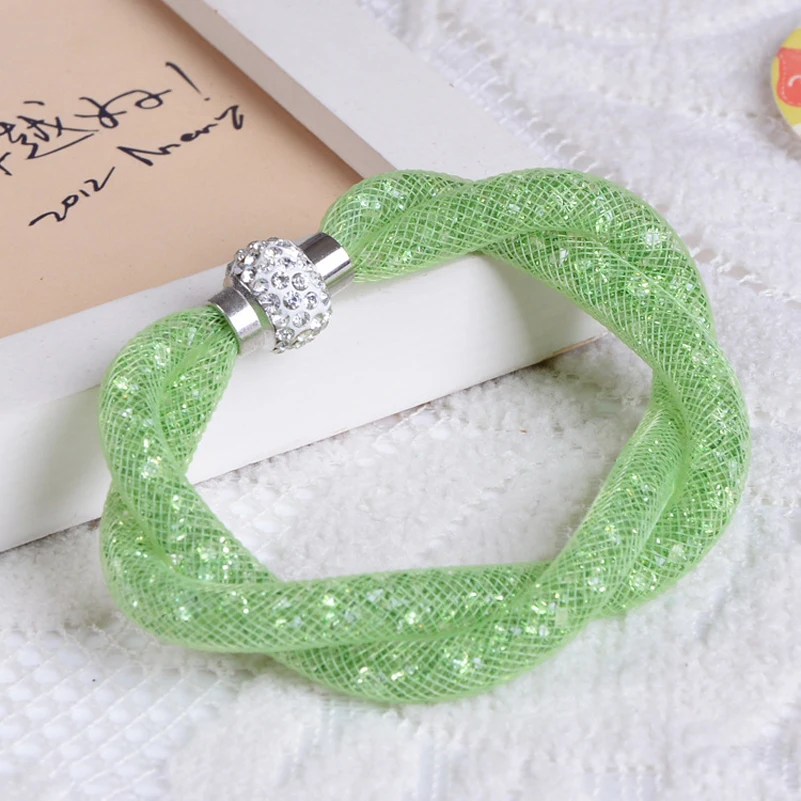 Кристальные браслеты с ринестонами для женщин ювелирные изделия 2018 года Оптовая продажа оберег браслетов Мультикоробочный магнитный Фемме.