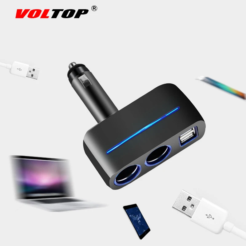 VOLTOP 1 точка 2 двойной USB Автомобильное зарядное устройство Автомобильные украшения аксессуары телефон зарядка прикуриватель