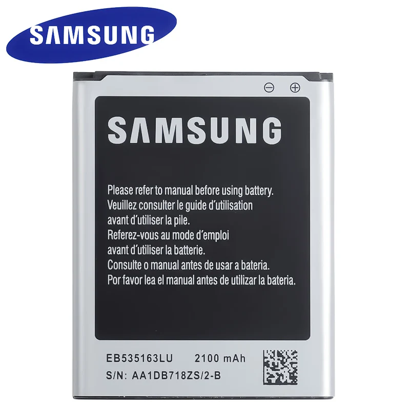 Оригинальный аккумулятор для телефона Samsung EB535163LU I9082 Galaxy Grand DUOS I9080 I879 I9118 Neo + i9168 i9060