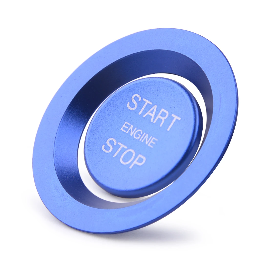 blue DWCX 2 шт. автомобильный двигатель Start Stop крышка кнопки запуска кольцо отделка зажигания наклейки для Land Rover Discovery Sport - Название цвета: blue