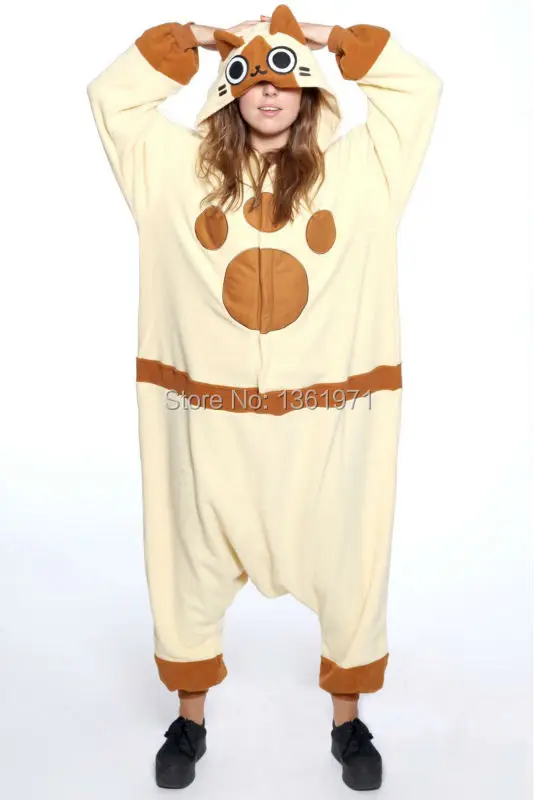 HKSNG, женские, мужские, зимние, взрослые, черные, бежевые, животные, Айру, Айру, кошка, пижамы, Melynx Ellione, кигу, комбинезон, косплей, костюм, вечерние, кигу