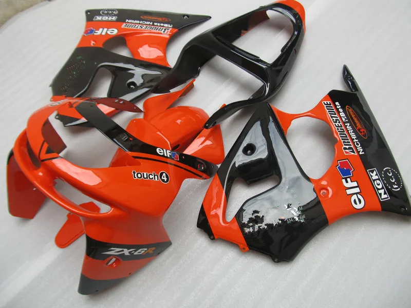 ABS full Fairing kit fit for Kawasaki ZX6R 1998 1999 NINJA ZX-6R 98 99 orange black high grade fairings set AS26 | Автомобили и