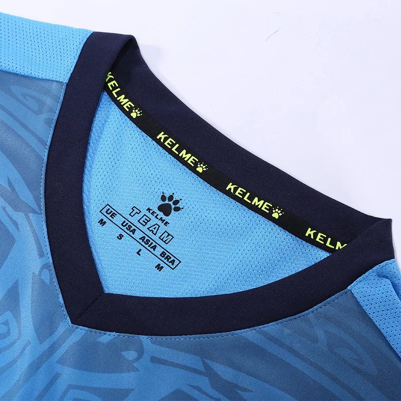 Фото Мужская Трикотажная форма вратаря KELME на заказ, Футбольная форма, мужской тренировочный костюм с протектором из губки, детский спортивный к... №4