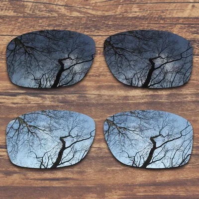 Black and Silver ToughAsNails поляризованные Сменные линзы для Окли Юпитер квадратные солнечные очки-несколько вариантов - Цвет линз: Black and Silver
