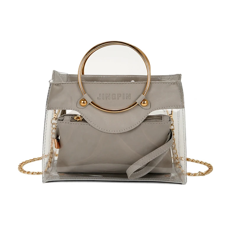 2019 Новая модная женская сумка через плечо с прозрачной застежкой молнией и
