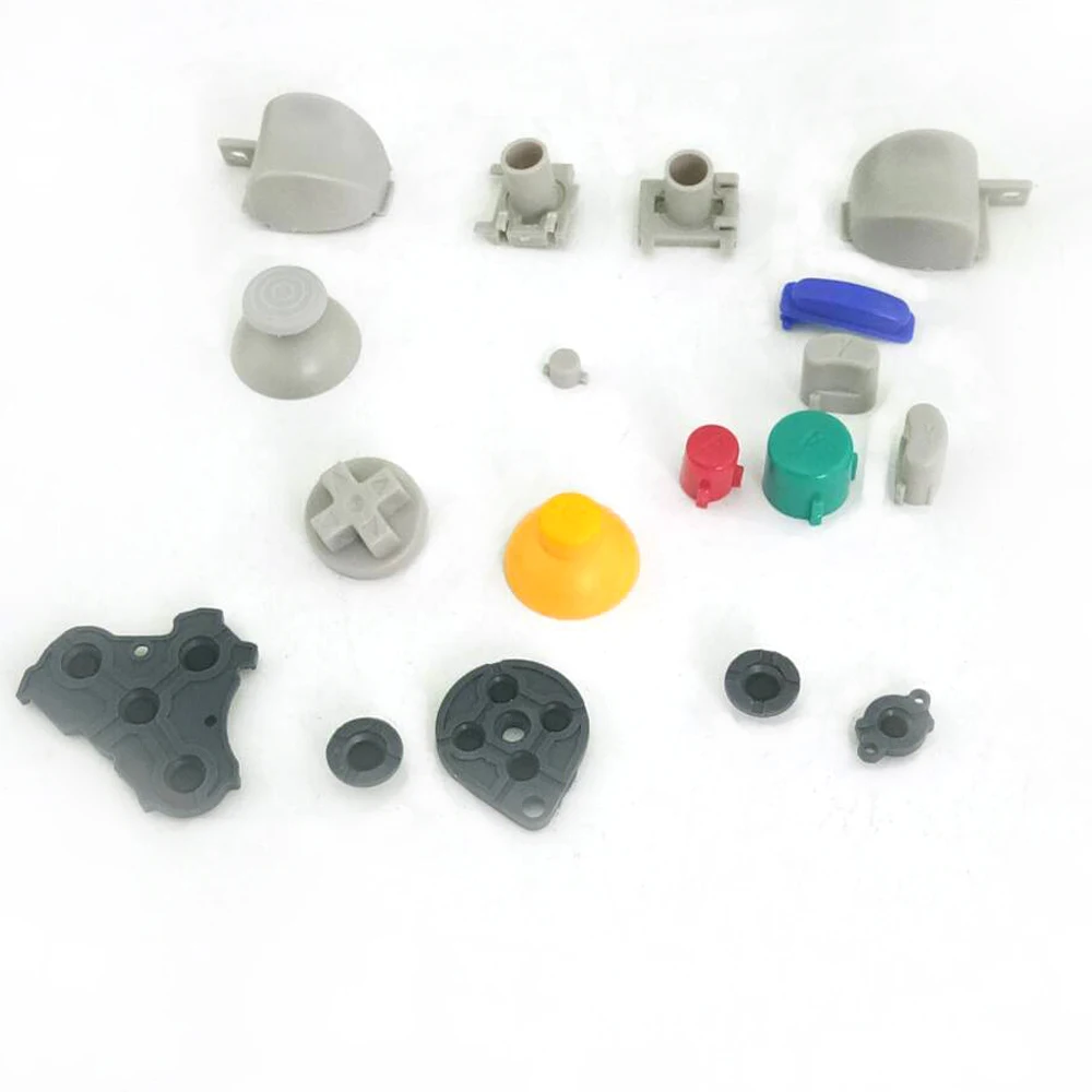 

20 sets Analog Stick Cap Buttons Keypads Y X A B Z Buttons for Game cube for N-G-C controller Joystick